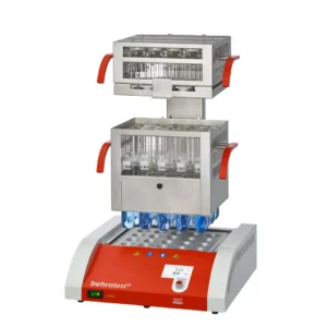Bộ phá mẫu Kjeldahl Behr K20L, hệ thống digestion tự động 20 mẫu, nâng hạ tự động, phân tích đạm protein chuẩn Kjeldahl cho phòng QC, thực phẩm, dược phẩm.