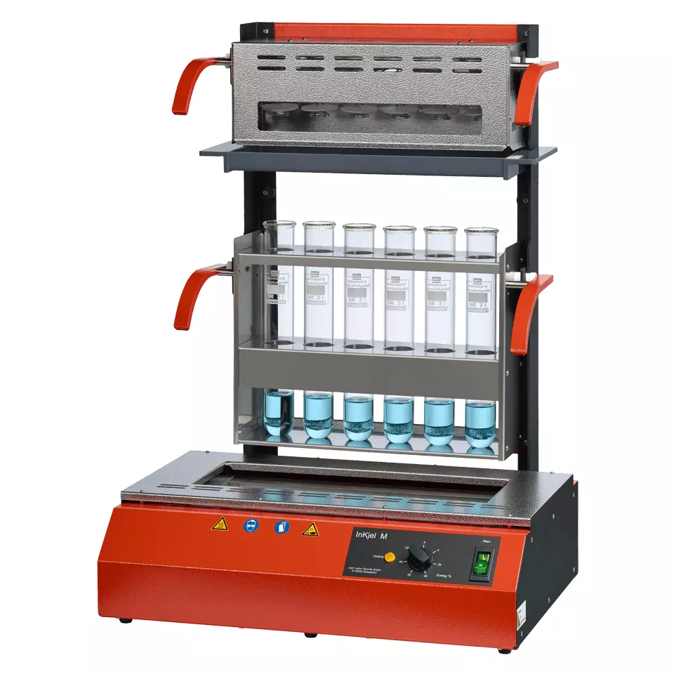 InKjel 625M là hệ phá mẫu Kjeldahl hồng ngoại của Behr, gia nhiệt nhanh, đồng đều, xử lý 6 mẫu cùng lúc, giúp phân tích Nitrogen/Protein chính xác, tối ưu cho phòng QC thực phẩm, dược phẩm và môi trường.